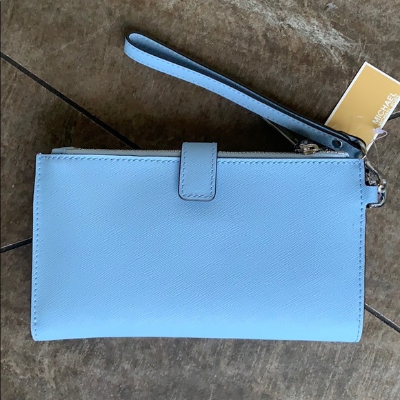 MICHAEL KORS LG DOUBLE ZIP WRISTLET Vista Blue - Picture 2 of 16